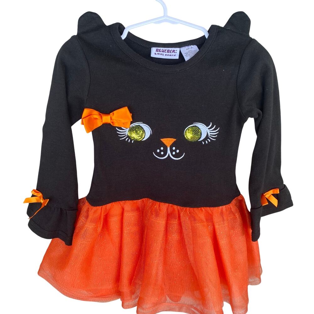 Blueberi Boulevard Girls Halloween 2 Piece Pant Set Black Cat